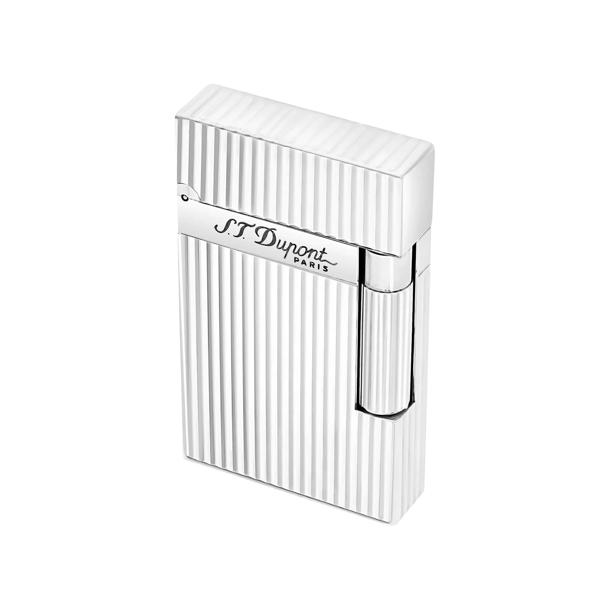 S.T.Dupont Ligne 2 Verticle Lines Silver Plated Lighter - Image 4