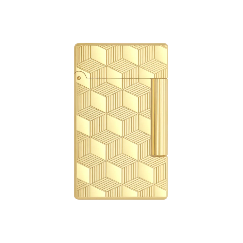 S.T. Dupont Initial Cube Golden Lighter