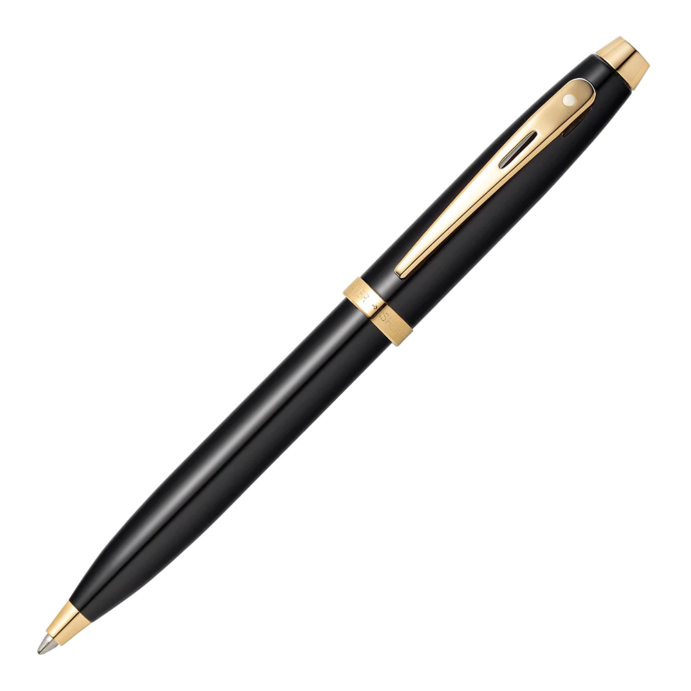 Sheaffer 100 Glossy Black with Gold Trim Ballpoint