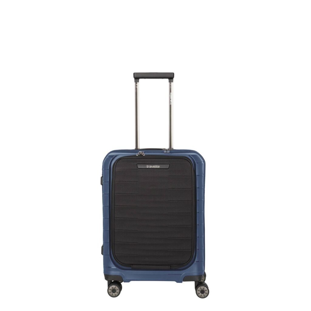 Travelite Mooby Navy Small Suitcase w/Front Pocket
