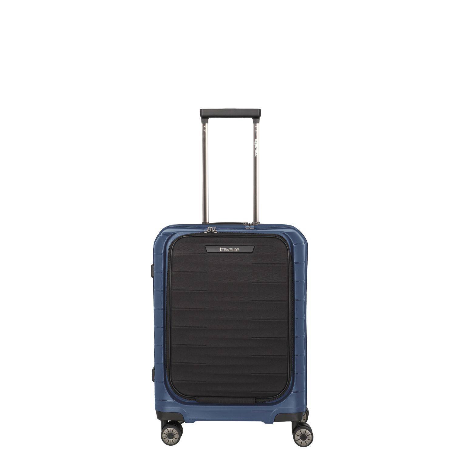 Travelite Mooby Navy Small Suitcase w/Front Pocket