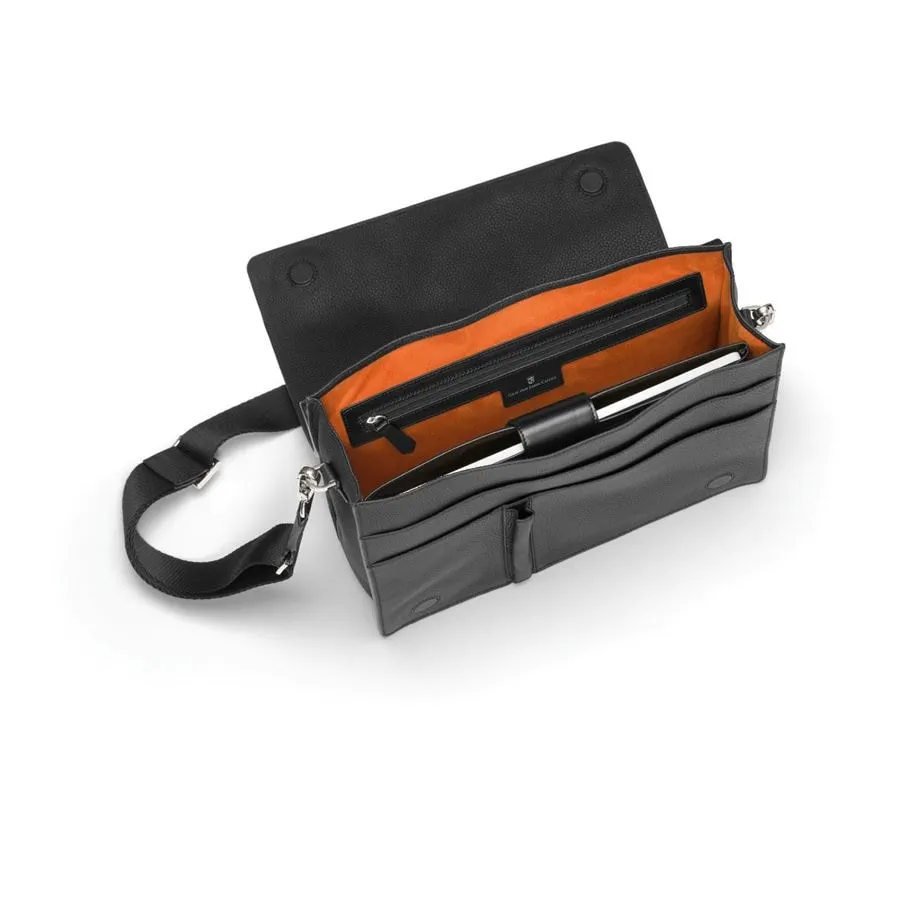 Graf von Faber-Castell Dark Brown Leather Messenger Bag - Image 2