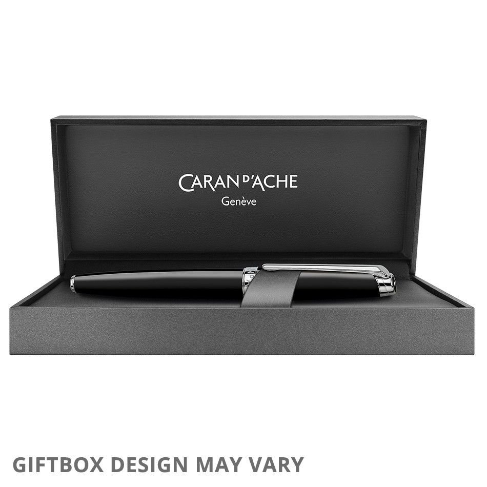 Caran D’ache Leman Ebony Black Silver Trim Rollerball Pen - Image 6