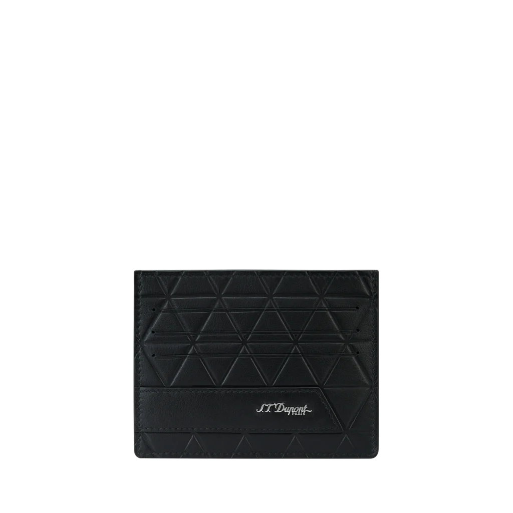 S.T. Dupont Firehead Black Leather Credit Card Holder