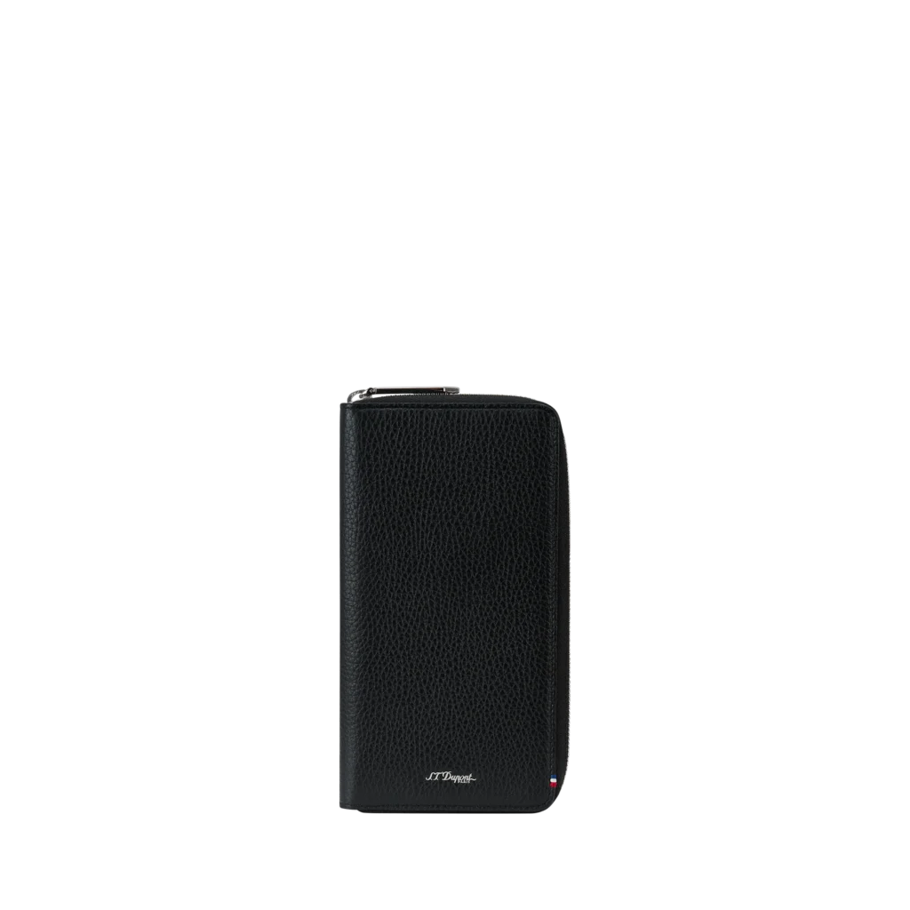 S.T.Dupont Neo Capsule Grained  Black Long Zippered Wallet