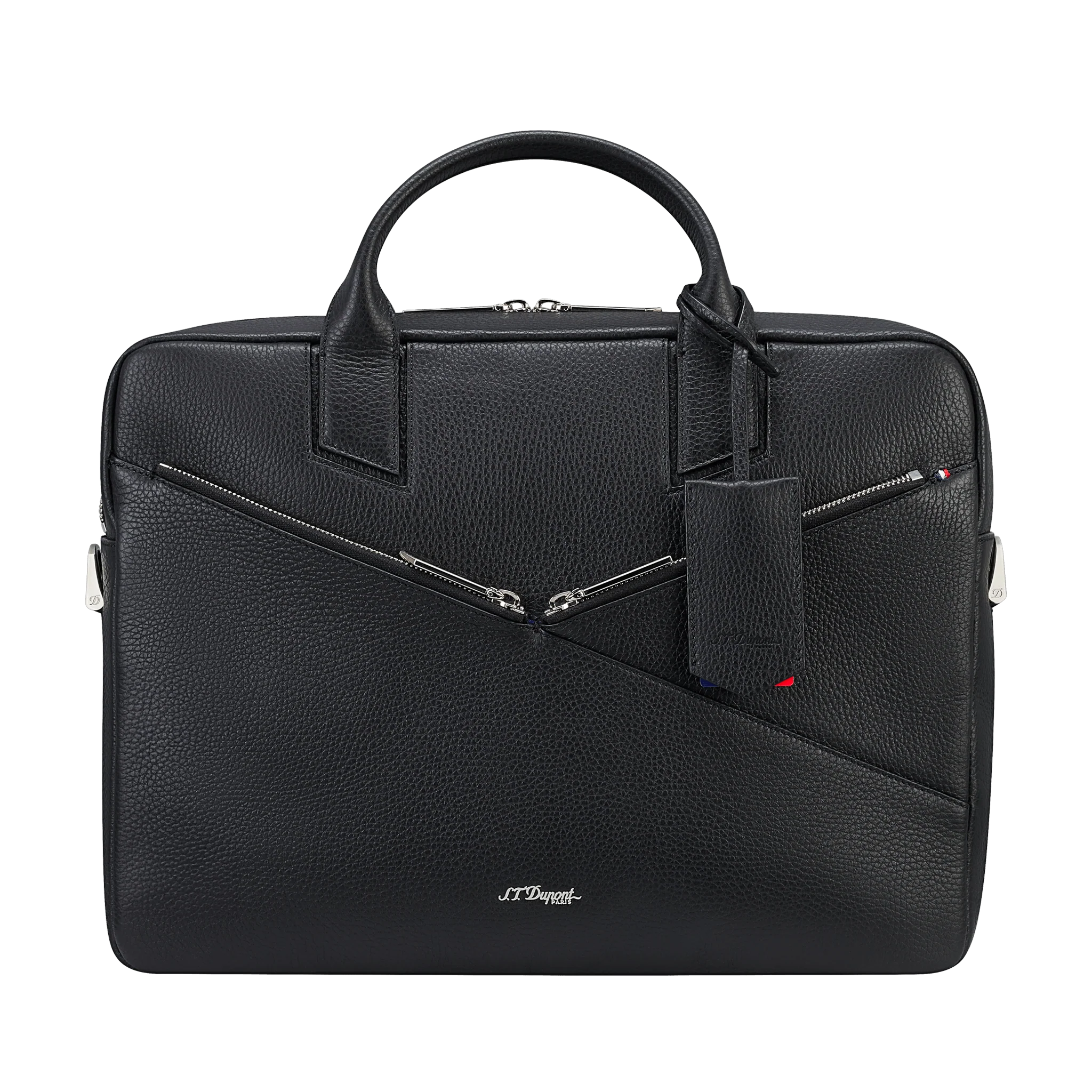 S.T. Dupont Neo Capsule Black Leather Laptop Bag