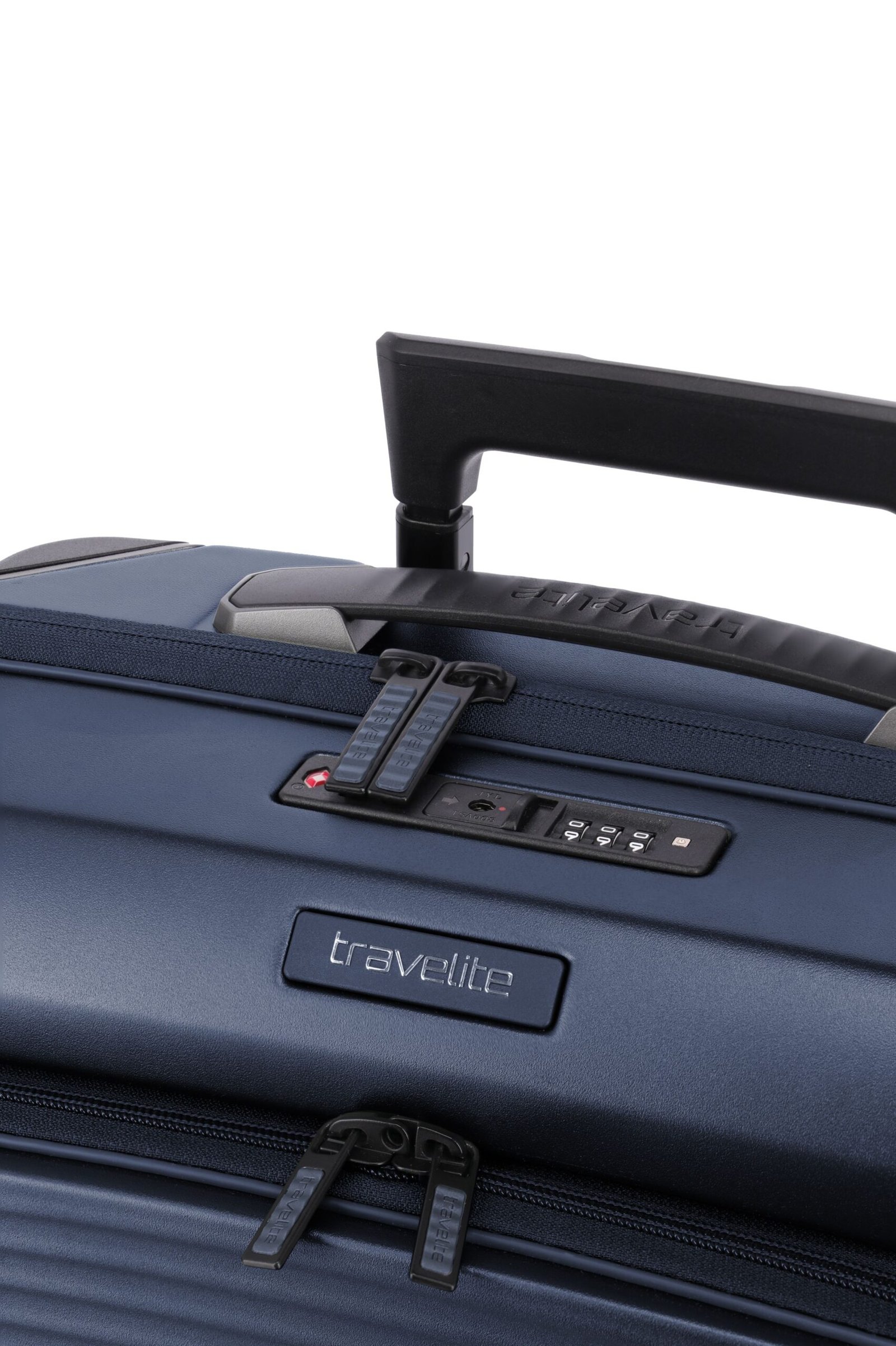 Travelite Millennium Navy Small Suitcase w/ Front Pocket - Image 4