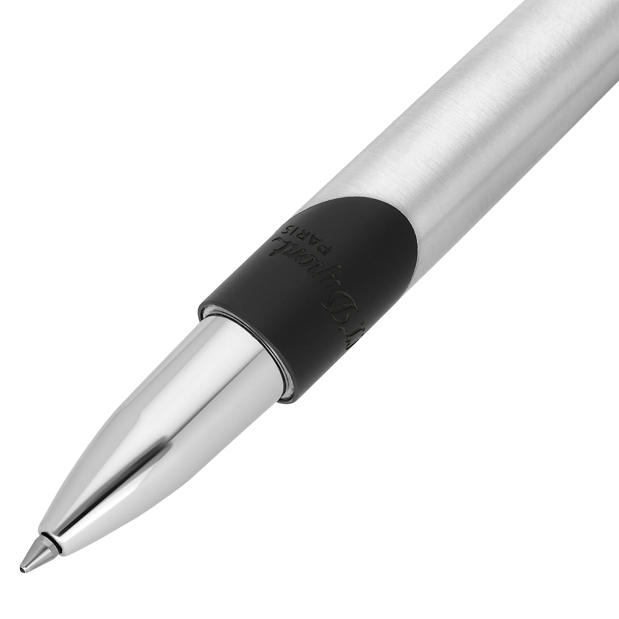 S.T. Dupont Defi Mil Chrome/Black Rollerball Pen - Image 3