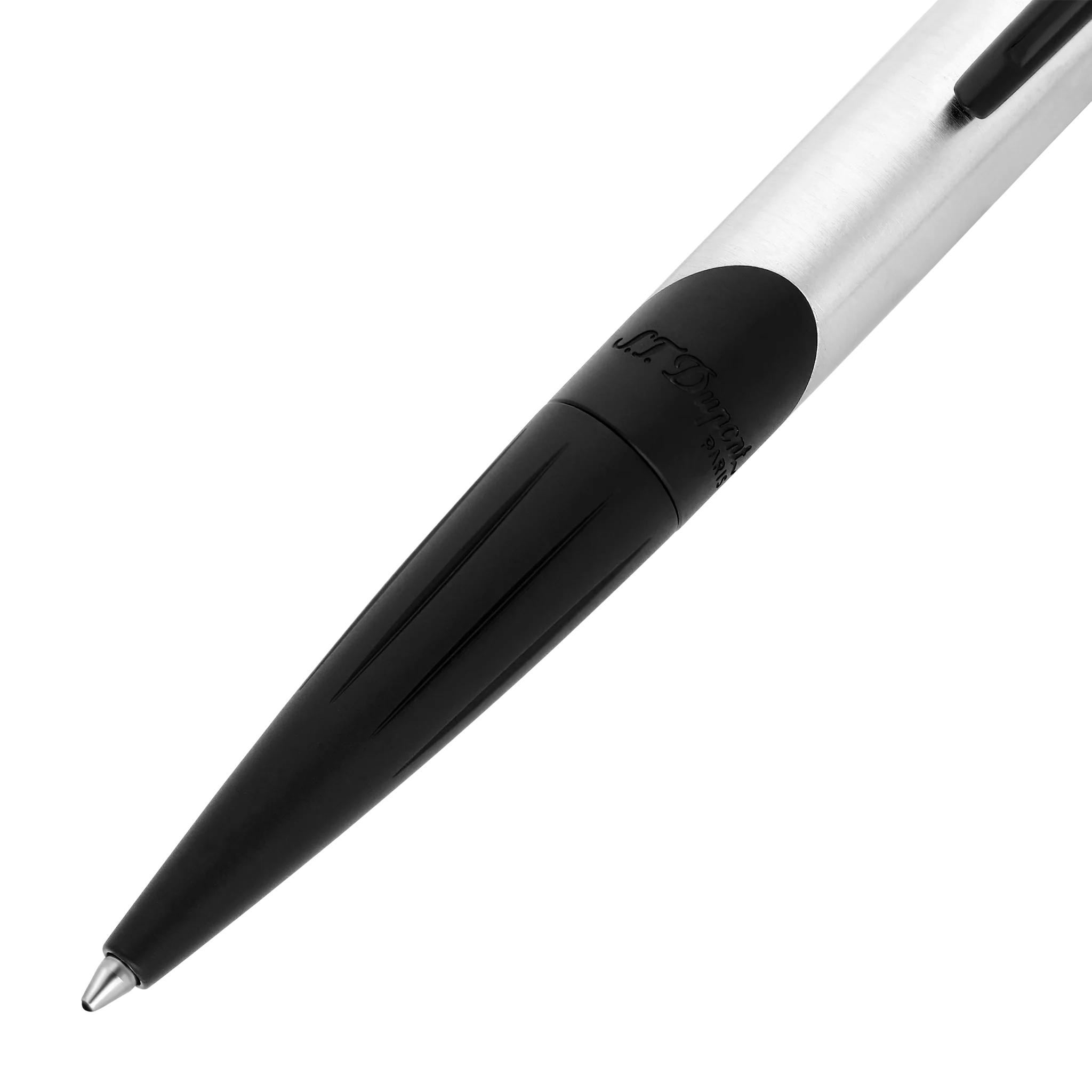 S.T. Dupont Defi Mil Chrome/Black Ballpoint Pen - Image 2