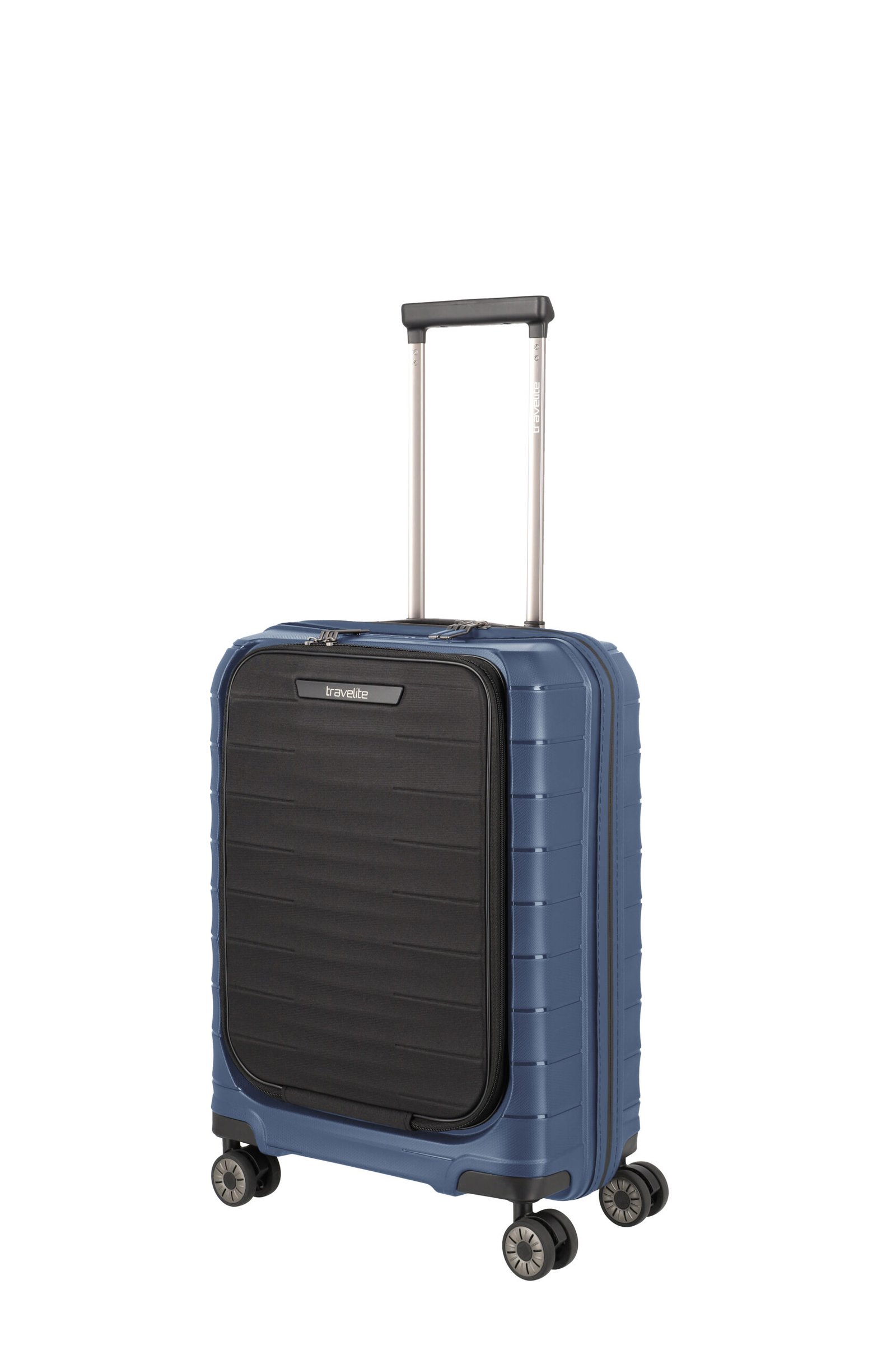 Travelite Mooby Navy Small Suitcase w/Front Pocket - Image 2
