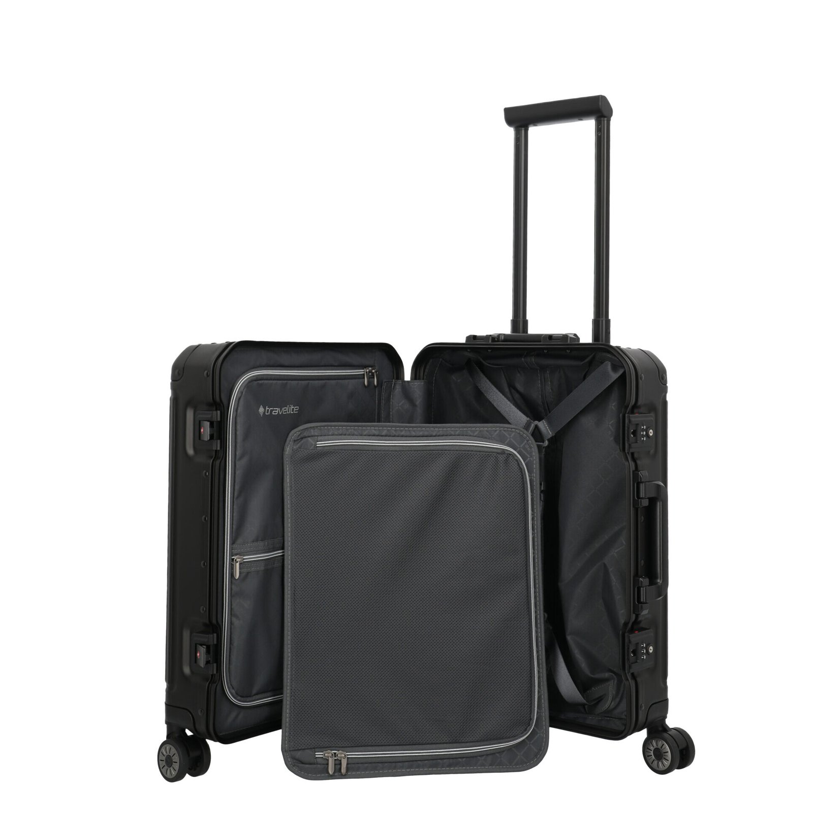 Travelite Next Aluminium Small Black Trolley - Image 6