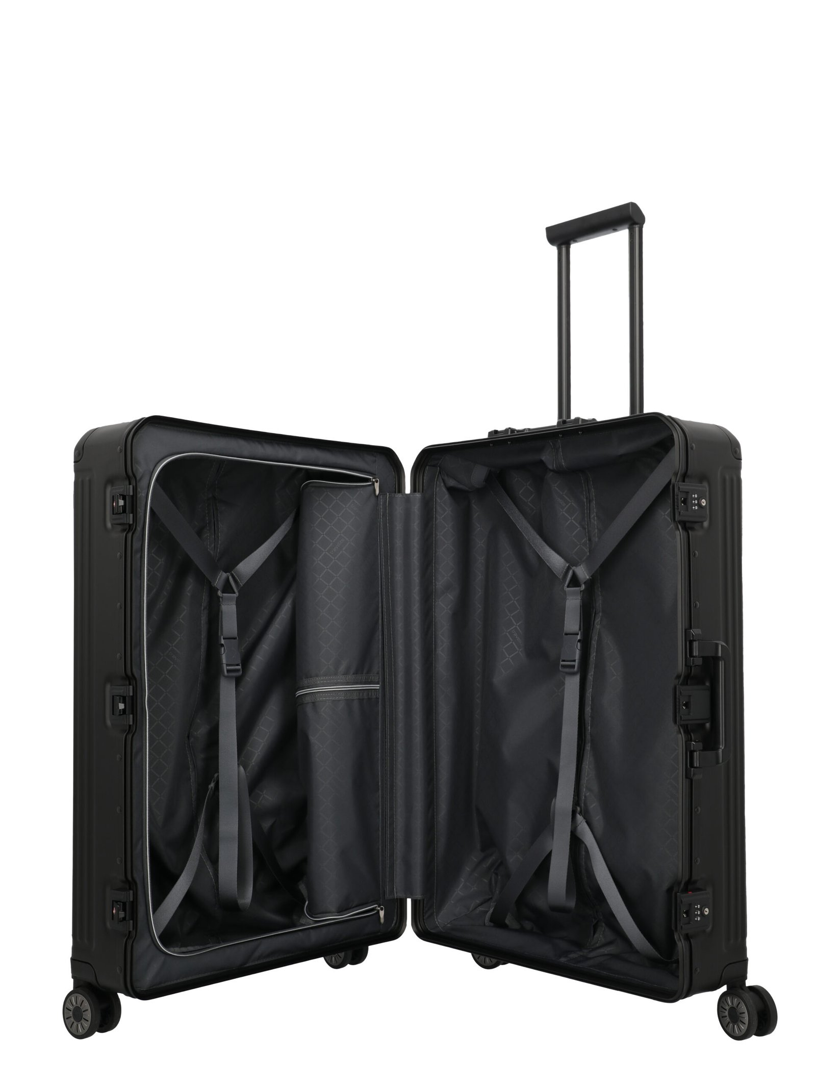 Travelite Next Aluminium Black Large Suitcase - Image 4