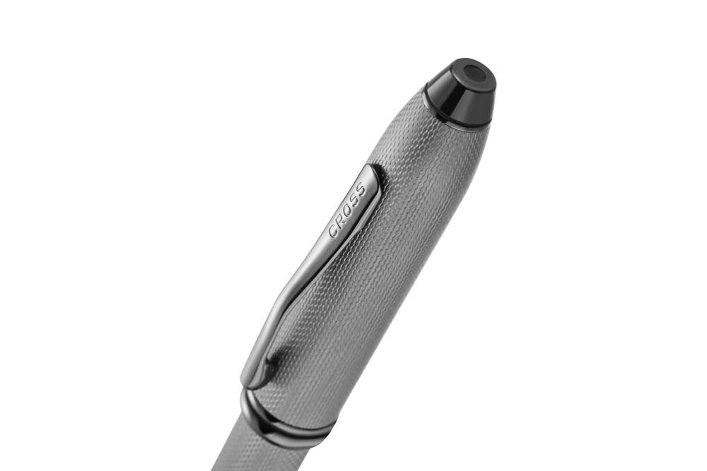Cross Townsend Polished Slate Grey Diamond Pattern Ballpoint Pen - Image 2