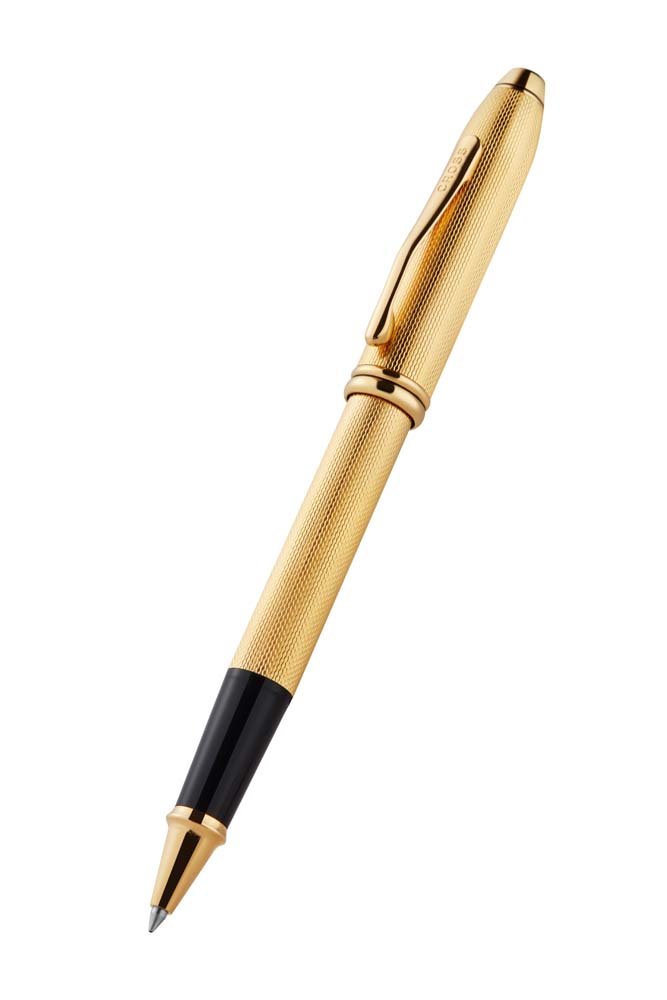 Cross Townsend 23KT Gold-plated Diamond Pattern Rollerball Pen - Image 2