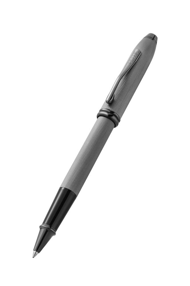 Cross Townsend Polished Slate Grey Engraved Diamond Rollerball Pen - Image 2