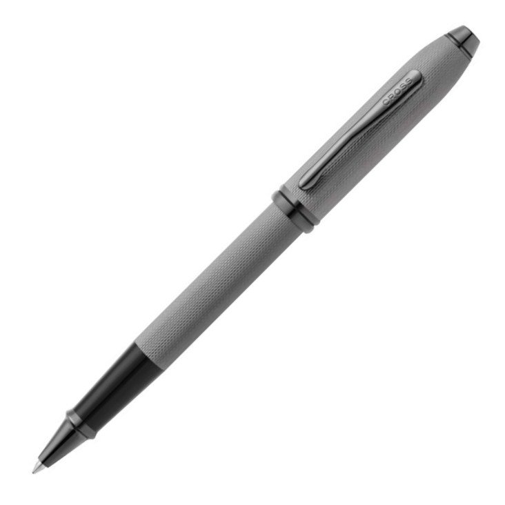 Cross Townsend Polished Slate Grey Engraved Diamond Rollerball Pen