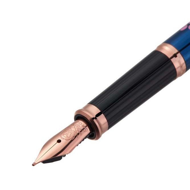 Cross Century II Cherry Blossom Translucent Blue Lacquer with Polished Rose Gold Fountain Pen - Image 2