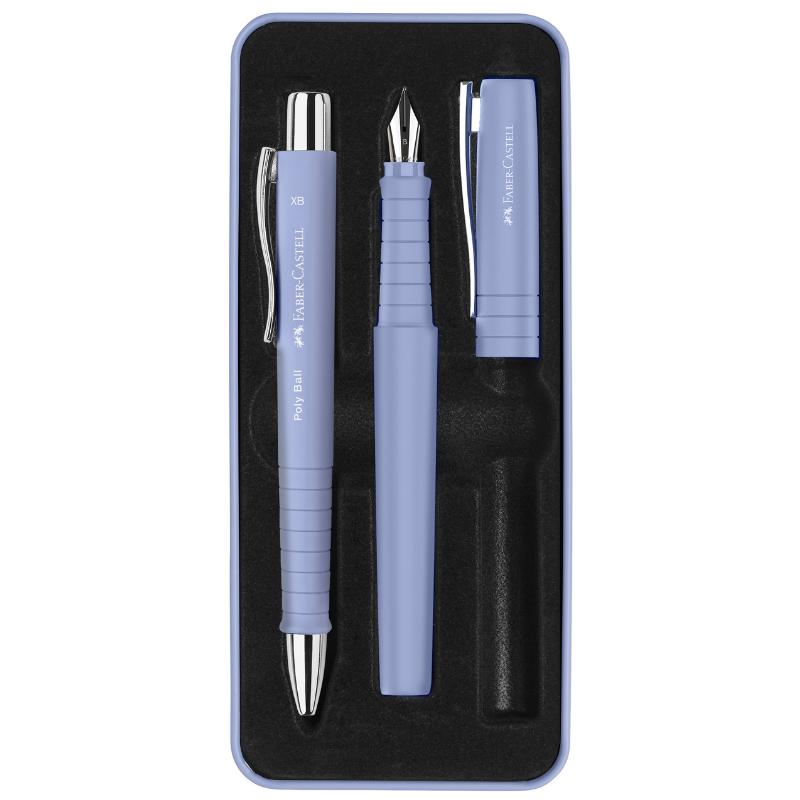 Faber-Castell Poly Pale Iris Fountain Pen & Ballpoint Pen Set