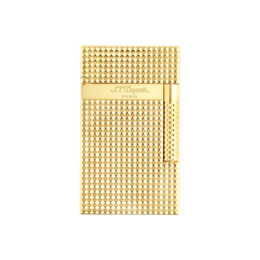 S.T.Dupont Le Grand Diamond Head Gold Lighter