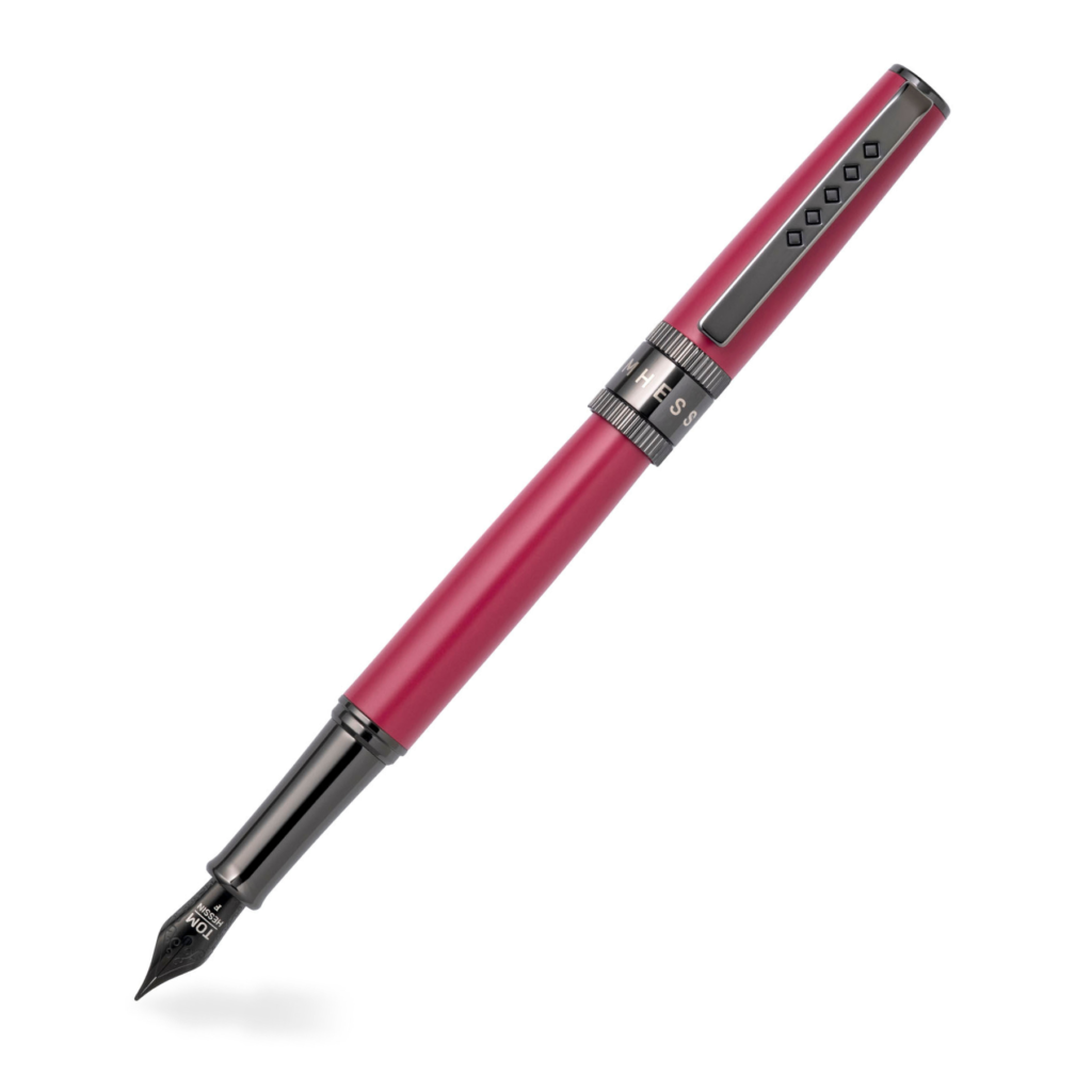 Tom Hessin Rebel Collection Jewellers Rouge Gunmetal Trim Fountain Pen