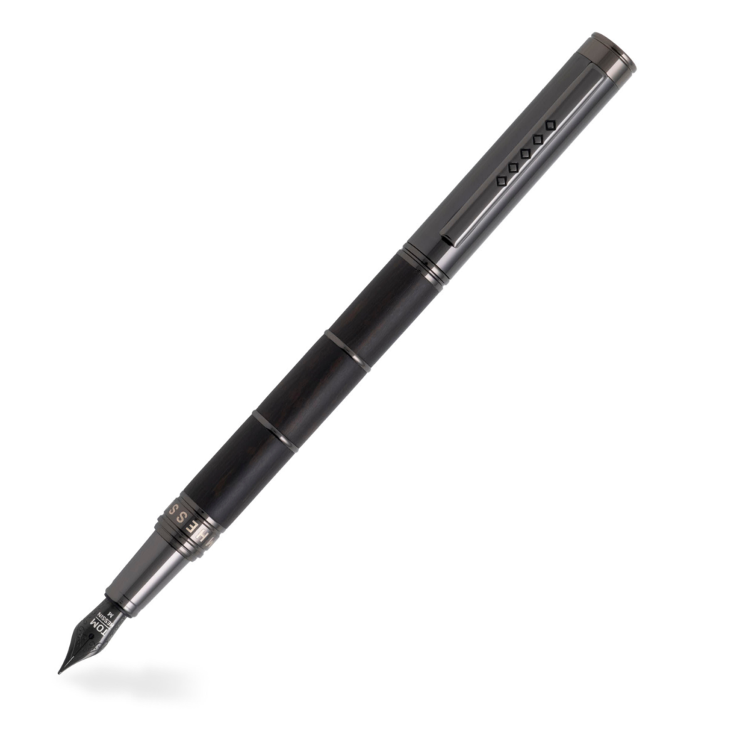 Tom Hessin Revolution Collection Charcoal Gunmetal Trim Fountain Pen