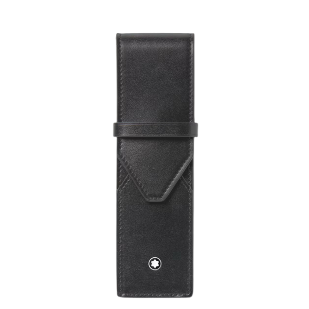 Montblanc Meisterstuck Black Leather Envelope Double Pen Pouch