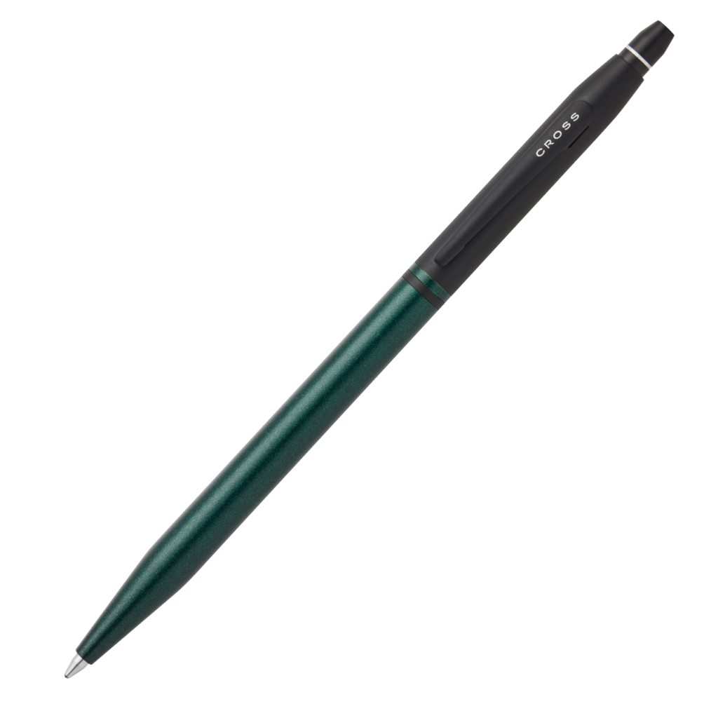 Cross Click Tuxedo Satin Metallic Green with Black Trim Ballpoint Pen