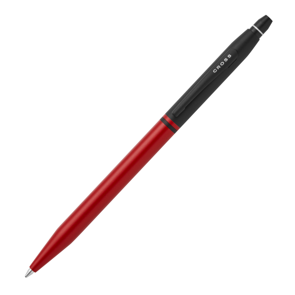 Cross Click Tuxedo Satin Metallic Red with Black Trim Ballpoint Pen