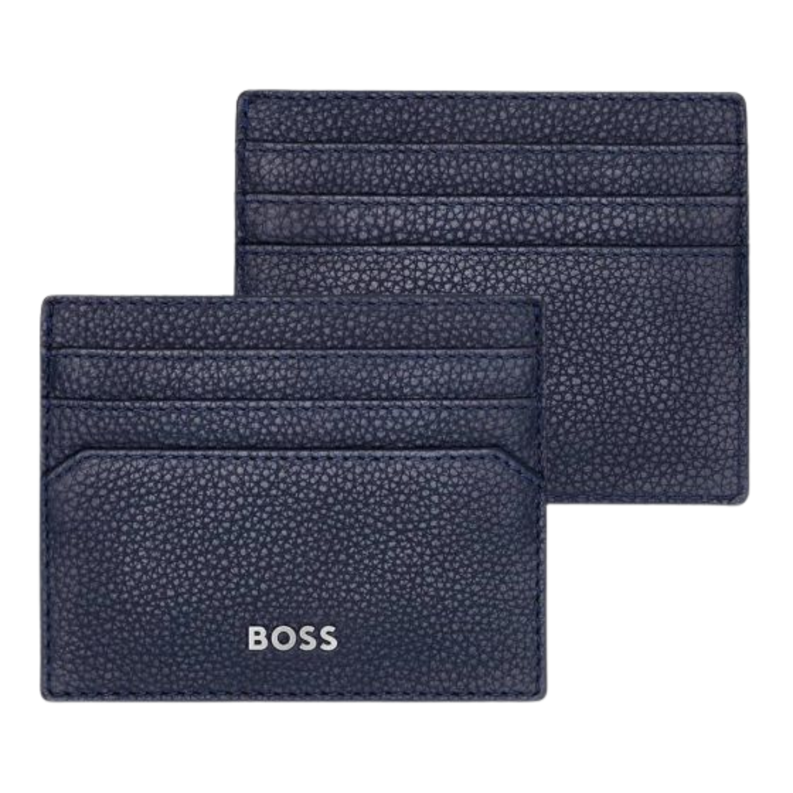 Hugo Boss Classic Grained Navy Card Holder - Image 3