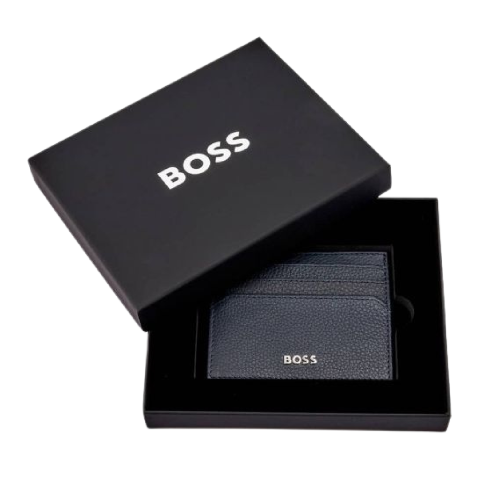 Hugo Boss Classic Grained Navy Card Holder - Image 4
