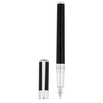 S.T.Dupont Initial Fountain Pen Black / Chrome
