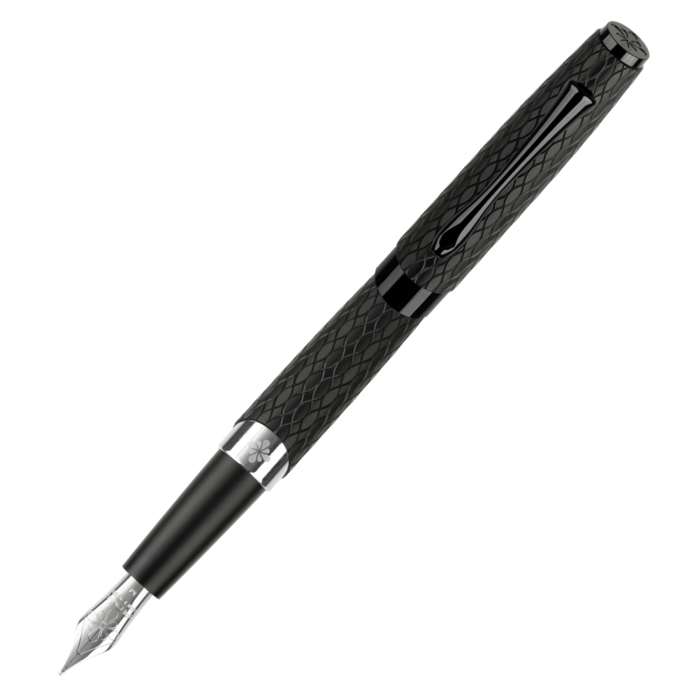 Diplomat Cobra Black Guilloche Fountain Pen