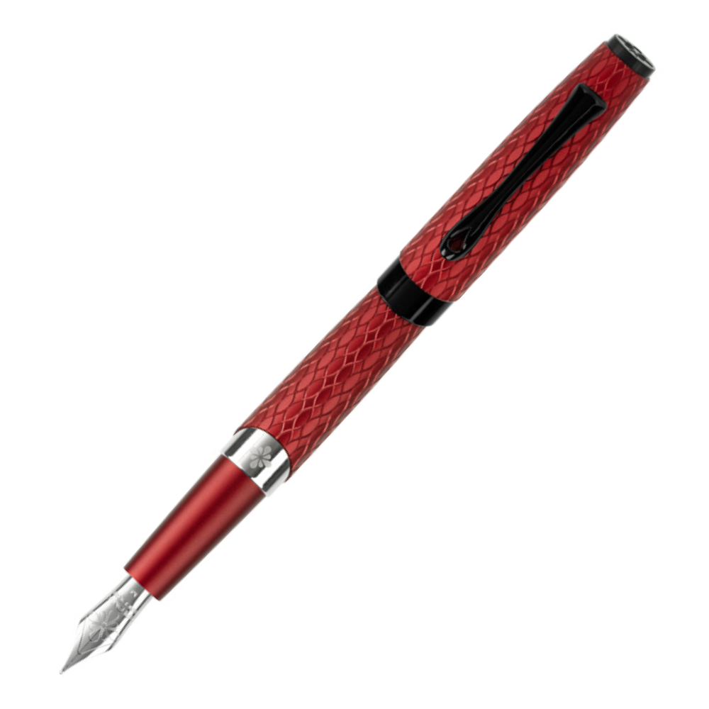 Diplomat Cobra Burgundy Guilloche Fountain Pen