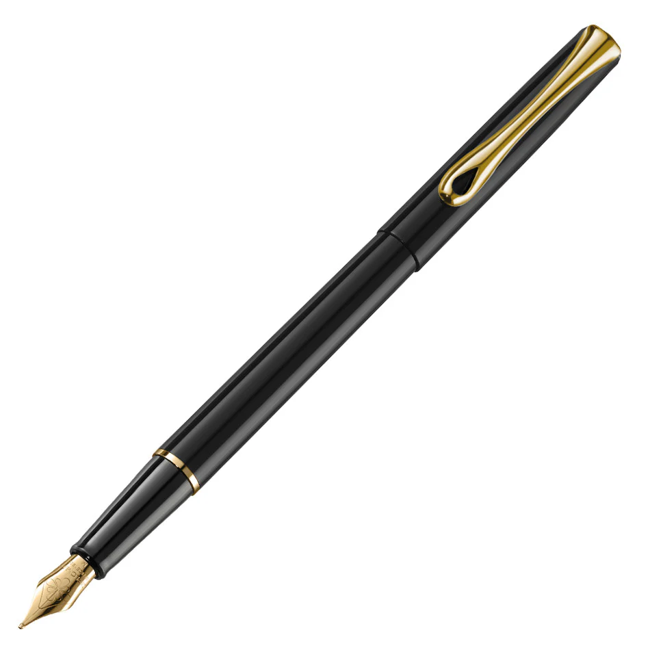 Diplomat Traveller black lacquer gold – Fine Fountain Pen
