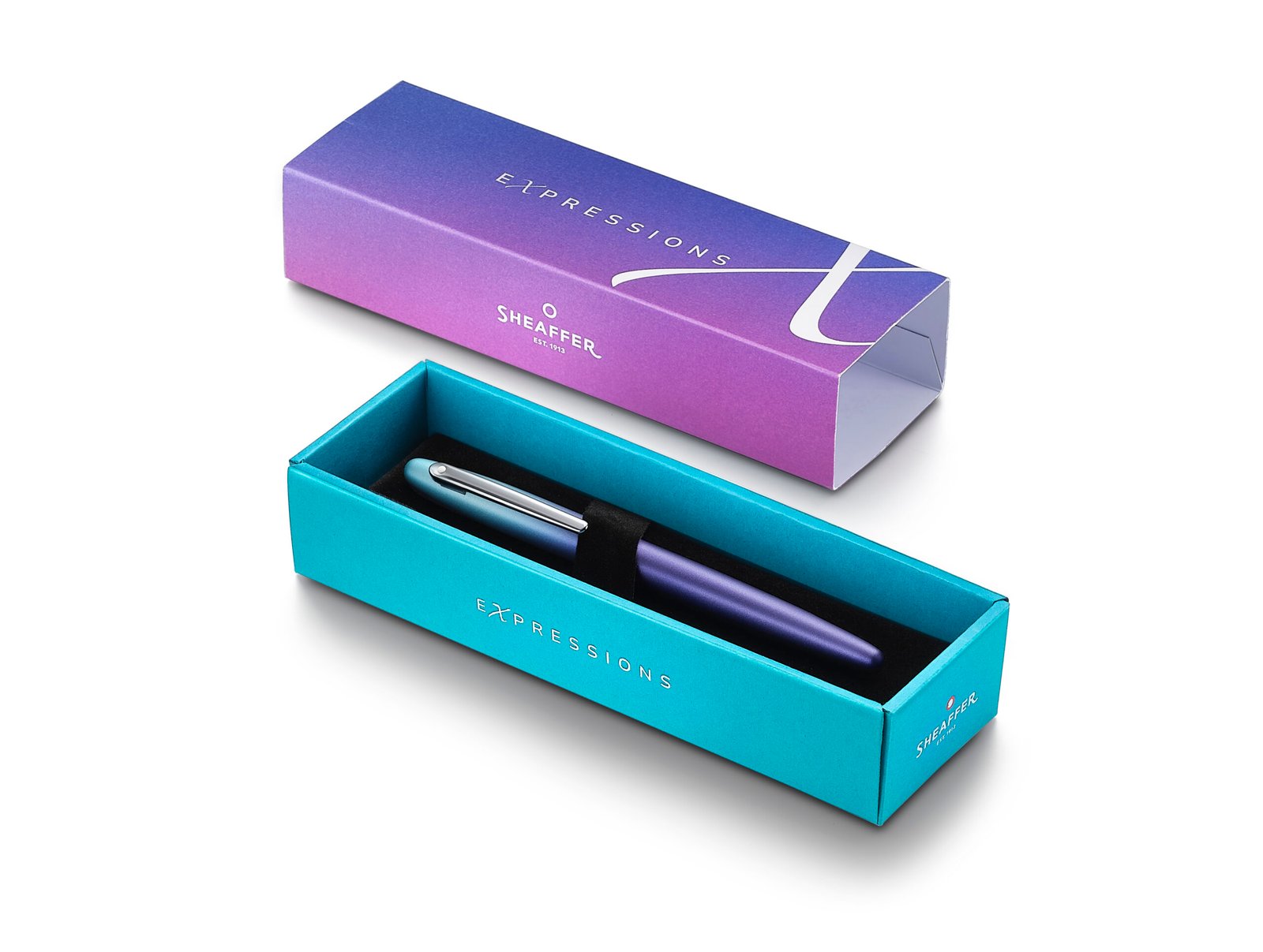 Sheaffer Expressions VFM Blue and Purple with Chrome Trim Fountain Pen - Image 5