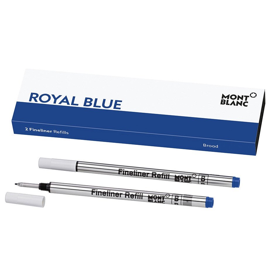 Montblanc Royal Blue Fineliner Twin Pack Refill- Broad Nib