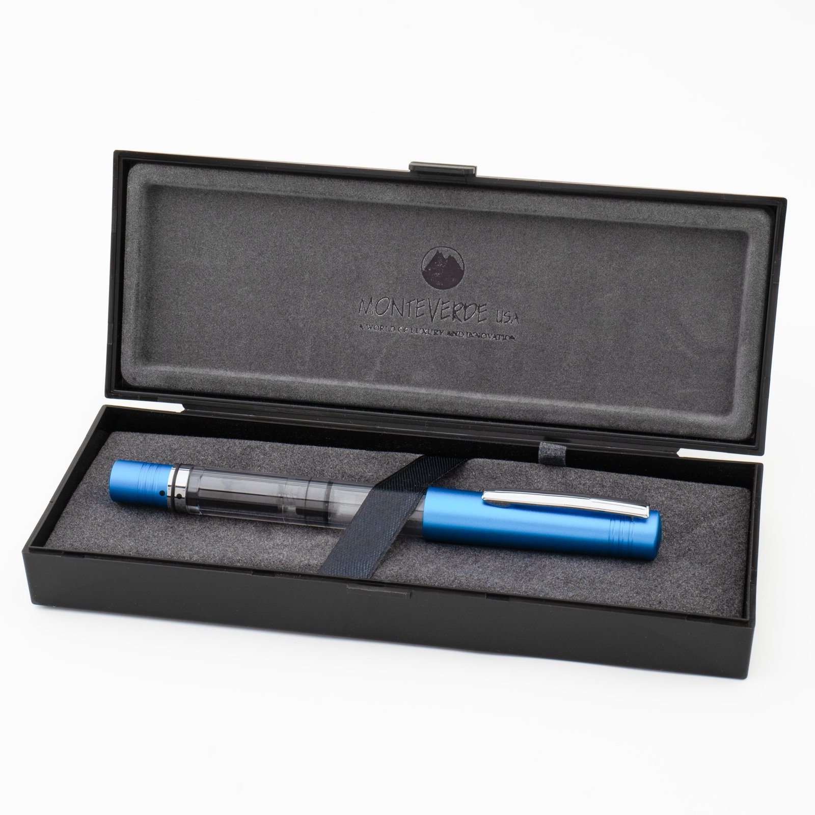 Monteverde MP1 piston filling system Bright Blue M Fountain Pen - Image 7