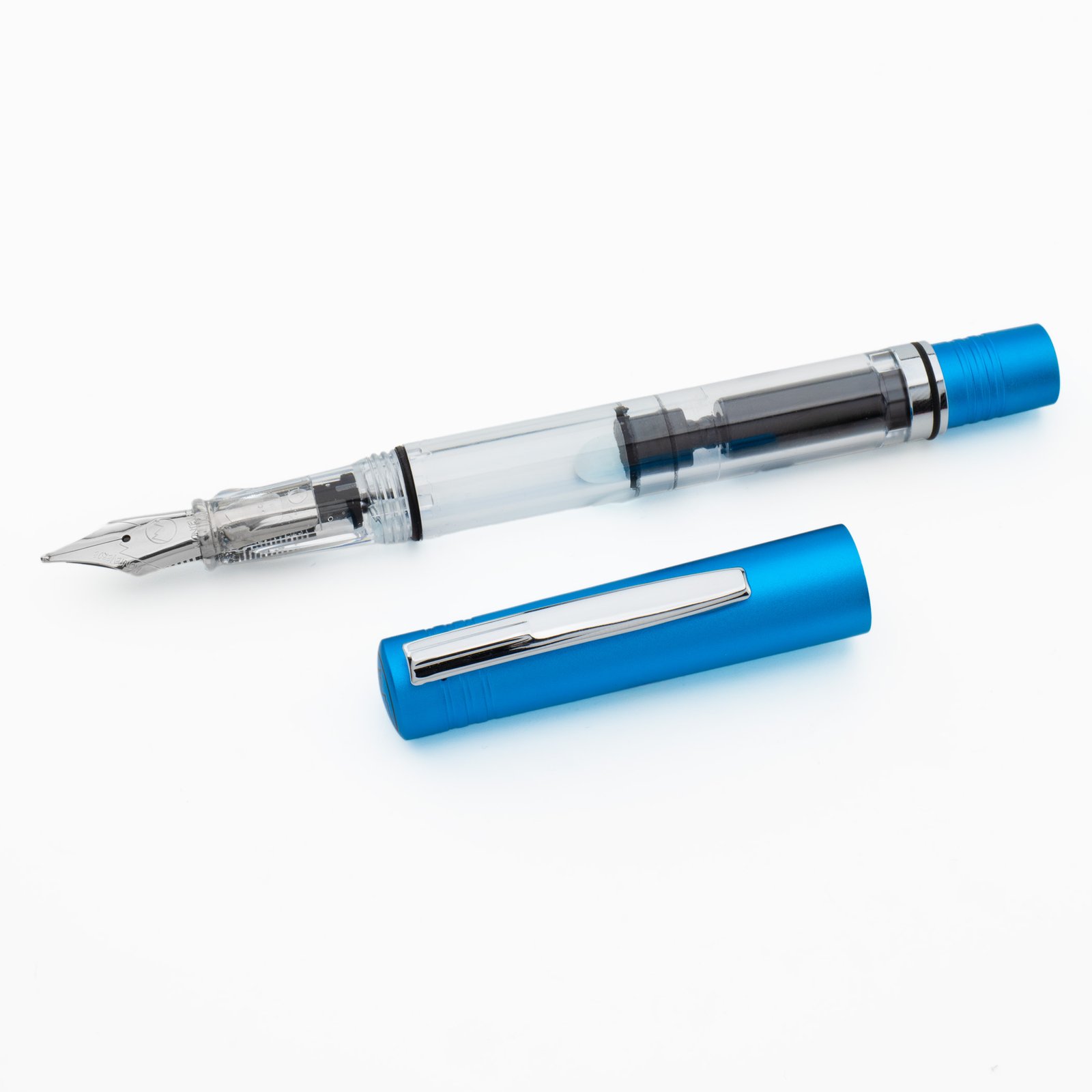 Monteverde MP1 piston filling system Bright Blue M Fountain Pen - Image 4