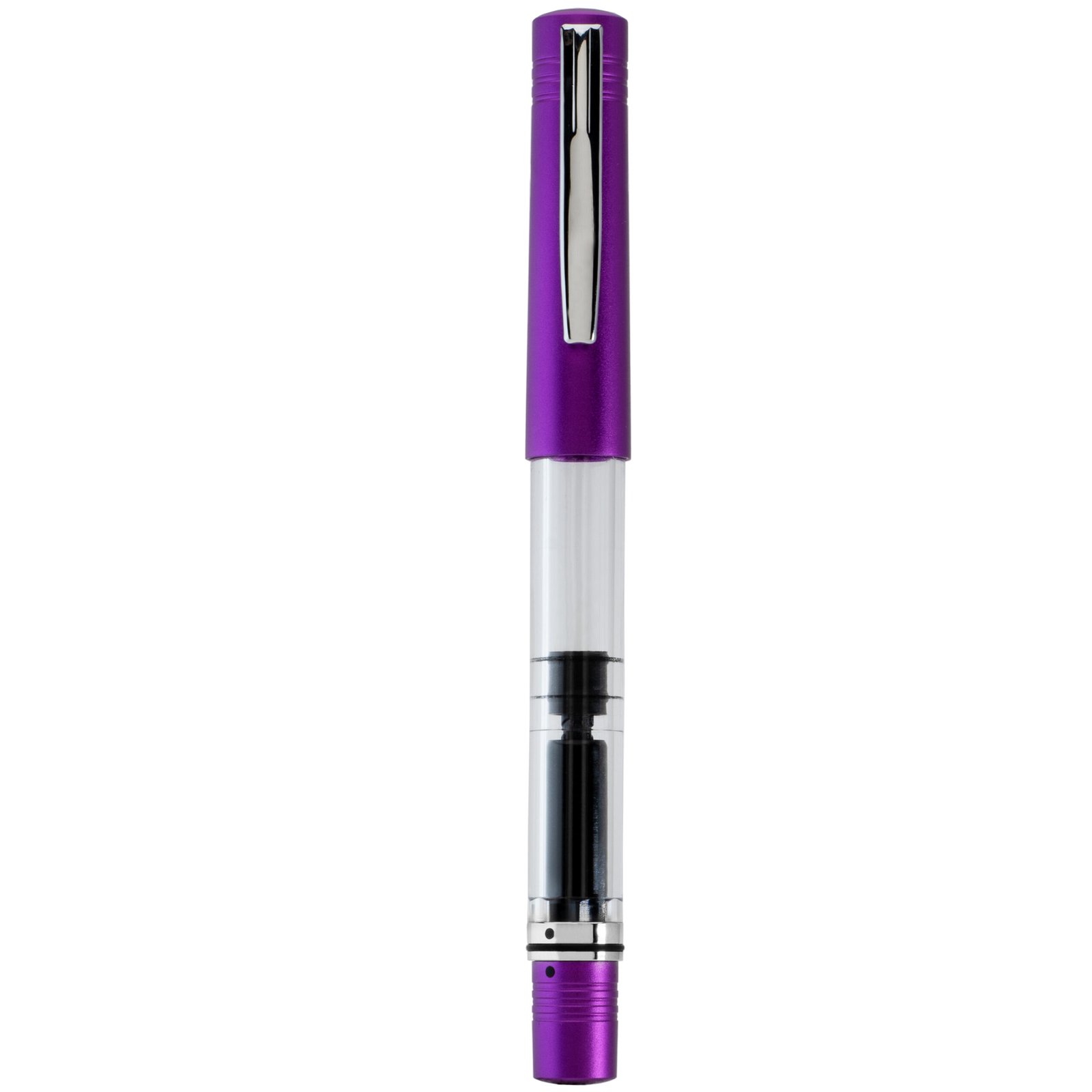Monteverde MP1 piston filling system Purple Frost M Fountain Pen - Image 3