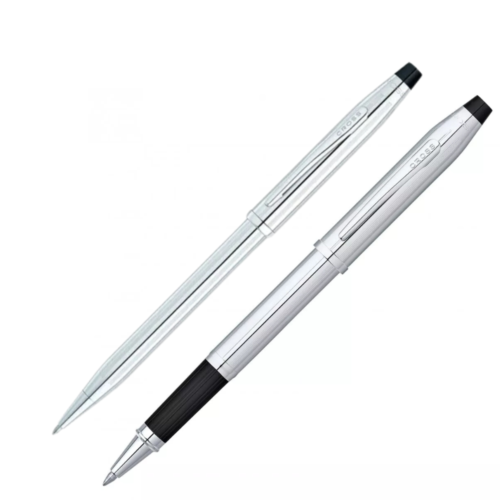 Cross Century II Chrome Ballpoint & Rollerball Pen Set