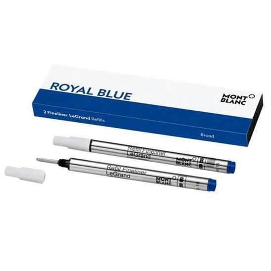 Montblanc LeGrand Royal Blue Fineliner Broad Twin Pack Refill- Broad Nib