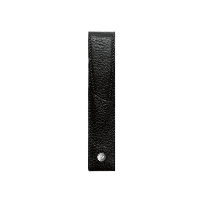 Caran d’Ache Léman Black 1 Pen Grained Calfskin Leather Pen Holder