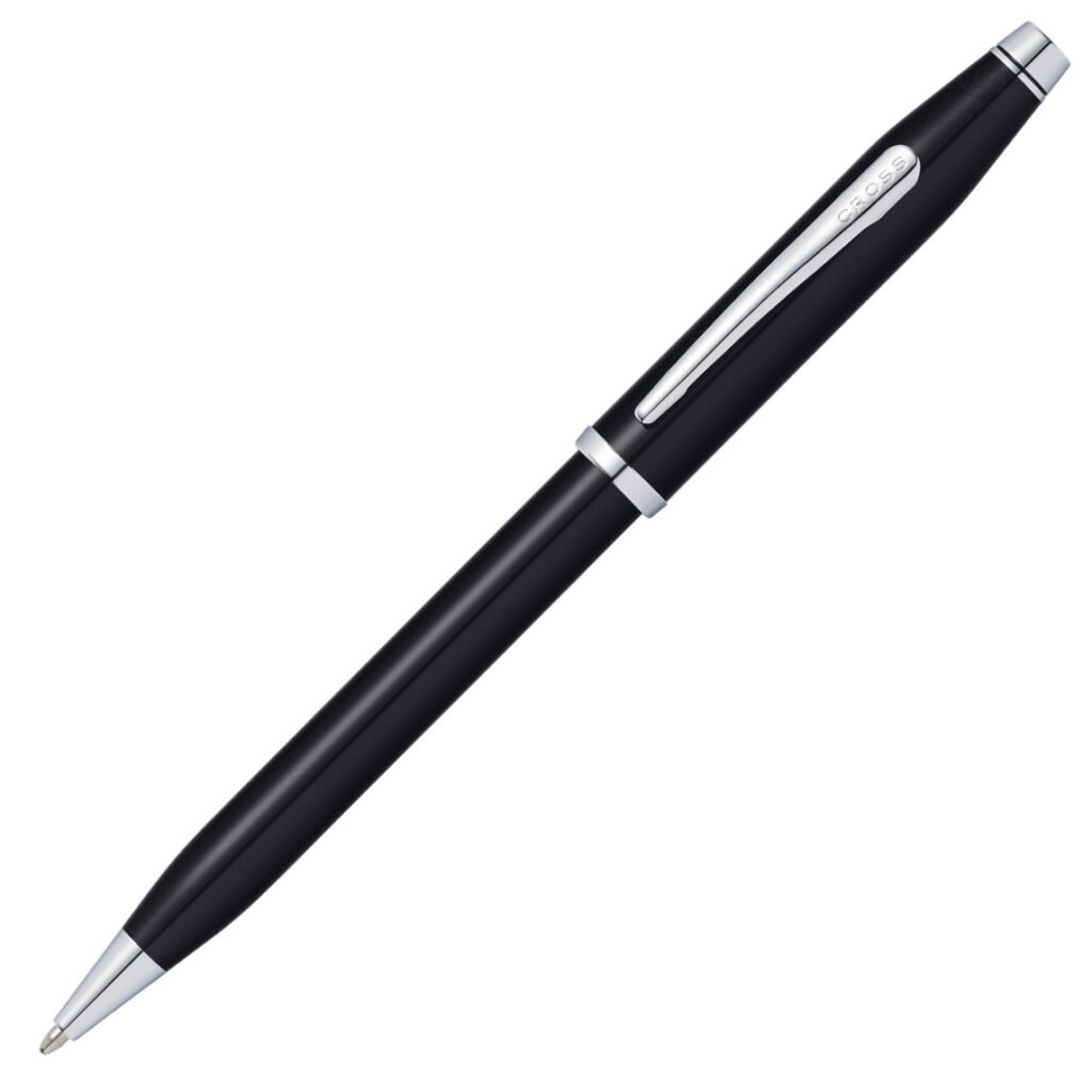 Cross Century II Black Lacquer Chrome Trim Ballpoint Pen