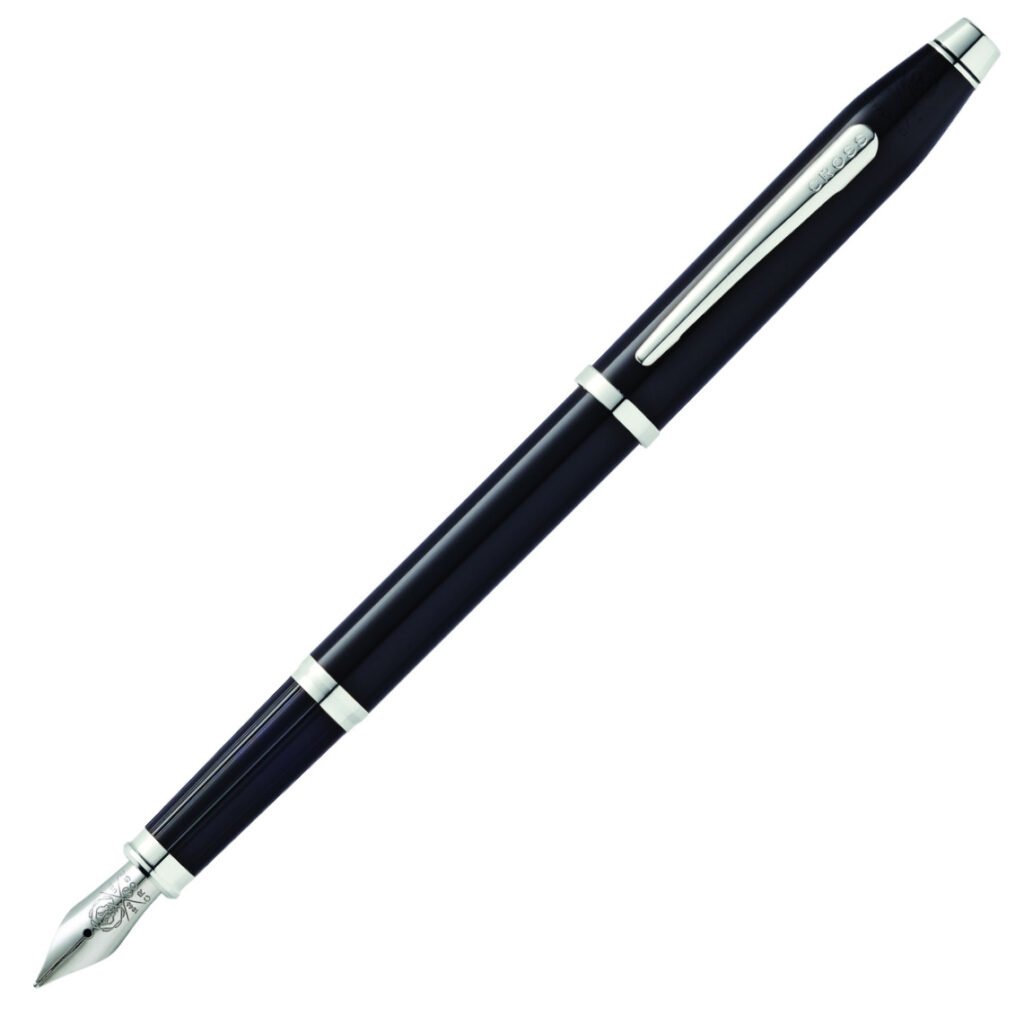 Cross Century II Black Lacquer Chrome Trim Fountain Pen