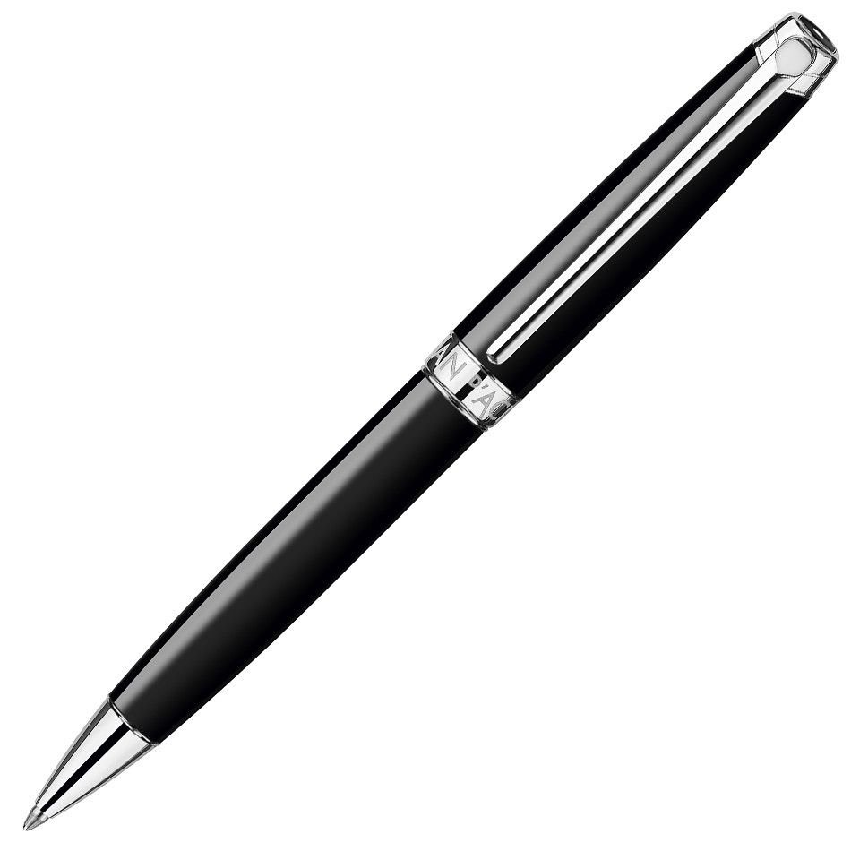 Caran D’ache Leman Ebony Black Silver trim Ballpoint Pen