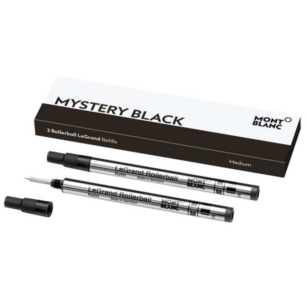 Montblanc LeGrand Mystery Black Rollerball Twin Pack Refill- Broad Nib