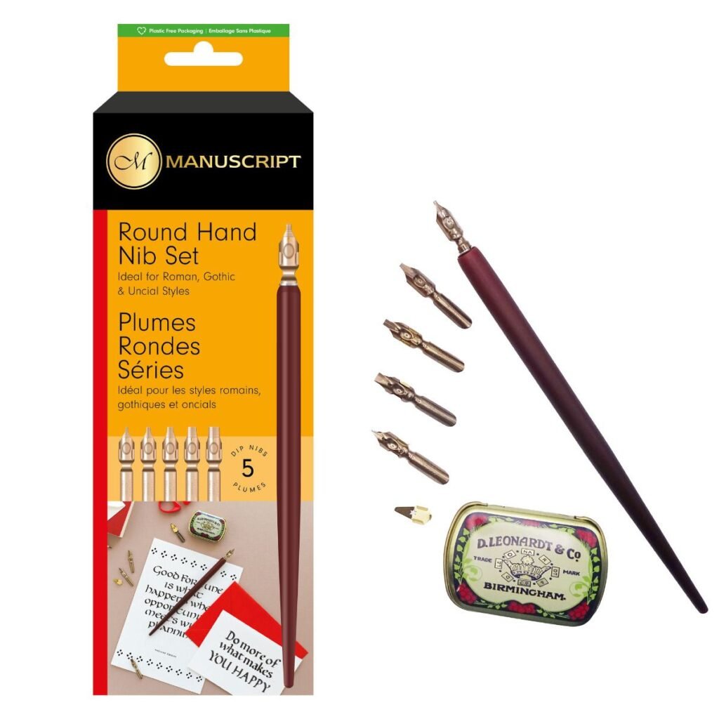 Manuscript Round Hand Nib Dip Pen Set