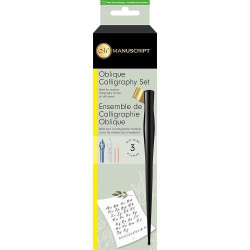 Manuscript Modern Calligraphy Black Oblique Dip Pen Set