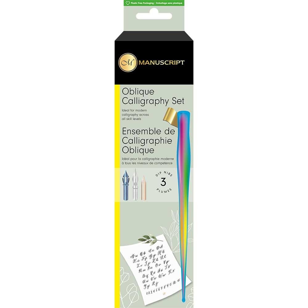 Manuscript Modern Calligraphy Rainbow Oblique Dip Pen Set