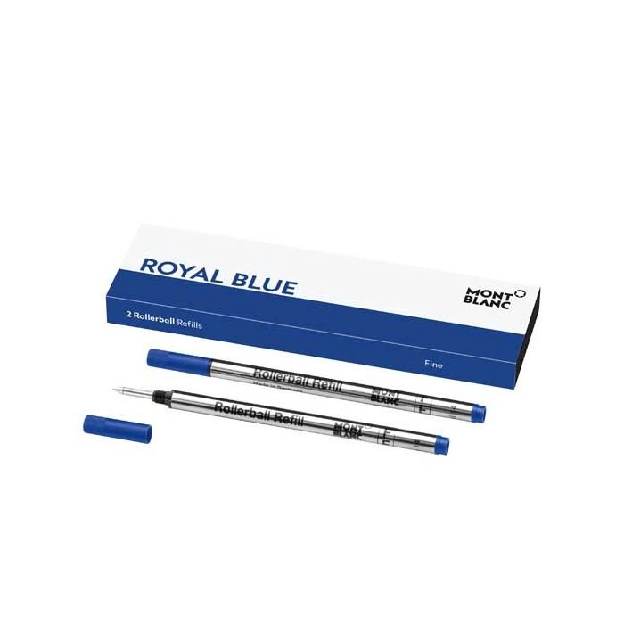 Montblanc Royal Blue Rollerball Twin Pack Refill- Fine Nib
